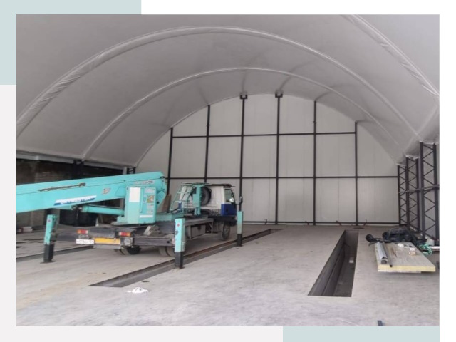 Внутреннее оснащение ангаров в Белове