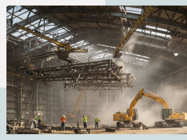 Демонтаж ангаров в Белове от 652 руб. за м²